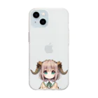 帝弼shopの帝弼のドラゴンの女の子 １ Soft Clear Smartphone Case