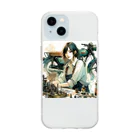 ヨーカズのバイク女子サキ Soft Clear Smartphone Case