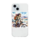 ヨーカズのバイク女子リナ Soft Clear Smartphone Case