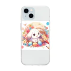 みんとのイースターうさぎ Soft Clear Smartphone Case