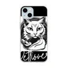 SERIY_SHOPの勇敢な猫戦士 Soft Clear Smartphone Case