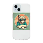 CECIL1602のサングラスをかけた猫 Soft Clear Smartphone Case
