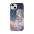 kurokuma39の天空の美少女 Soft Clear Smartphone Case