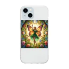 かるるんショップの妖精の魔法　ステンドグラス風 Soft Clear Smartphone Case
