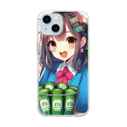 BURABOの魅力的な美少女がNISAで投資 Soft Clear Smartphone Case