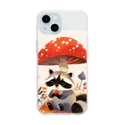 AQUAMETAVERSEのアライグマのお食事　Hime  2530 Soft Clear Smartphone Case