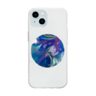 marbling designの宇宙 Soft Clear Smartphone Case