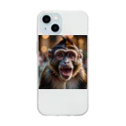 yume2482の叫ぶ猿 Soft Clear Smartphone Case