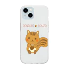 pandamamのかわいいりすさんのスマホケース Soft Clear Smartphone Case