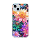 モノモノクローゼットの花々 Soft Clear Smartphone Case