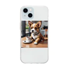 8-Bit Oasisのcoffee dog Soft Clear Smartphone Case