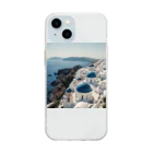 Kitty55のギリシャサントリーニ島 Soft Clear Smartphone Case