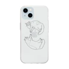 わがや【仮】の眠り猫 Soft Clear Smartphone Case