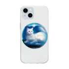 Sacret Animals in your headのSecret CAT in your head 聖なる猫 Soft Clear Smartphone Case