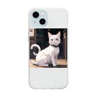 御殿のヒロ（猫大好き）の癒しの猫 Soft Clear Smartphone Case