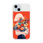 AQUAMETAVERSEの花束をあなたに　Hime  2530 Soft Clear Smartphone Case