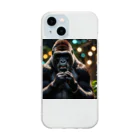 fumi_sportsの泣き虫ゴリラ Soft Clear Smartphone Case