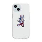 暴走三輪車の暴走三輪車お猫様 Soft Clear Smartphone Case