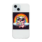 Peruperuの可愛い子豚 Soft Clear Smartphone Case