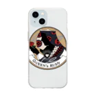 QUEEN’ｓRUSHのQUEEN'S RUSHショップロゴ Soft Clear Smartphone Case