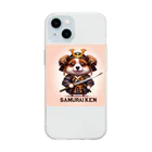 jumping坊主の侍犬 Soft Clear Smartphone Case