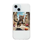 Ten117の遊ぶ子猫 Soft Clear Smartphone Case