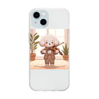 makoto401のバイオリンを弾くワンちゃん Soft Clear Smartphone Case