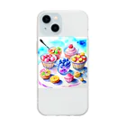 CHIKUSHOのスイーツ Soft Clear Smartphone Case