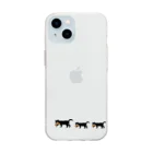 Paindepices（パンド・エピス）のパンド・エピス　ねこの行進 Soft Clear Smartphone Case