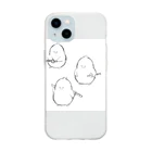 猫杏のシンプルな鳥 Soft Clear Smartphone Case