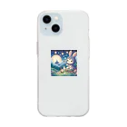 denyo dreamの快眠子ウサギ Soft Clear Smartphone Case