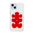 お絵かき屋さんの大入りマーク（赤文字） Soft Clear Smartphone Case