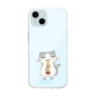 絵娯クリエイトのひのもとにゃんこ®️ 尺八 / 空 Soft Clear Smartphone Case