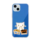 絵娯クリエイトのひのもとにゃんこ®️ 太鼓 / 瑠璃 Soft Clear Smartphone Case