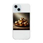 金運上昇金のリンゴの黄金のリンゴ Soft Clear Smartphone Case
