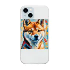 KAPPA TRAVEL GOの柴犬の幾何学 Soft Clear Smartphone Case