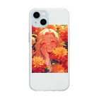 AQUAMETAVERSEのダリアの花の中の笑顔　なでしこ1478 Soft Clear Smartphone Case