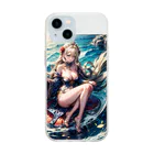 Anime_Ijindenの美と愛の女神アフロディーテ B〜Aphrodite B goddess of beauty and love〜 Soft Clear Smartphone Case