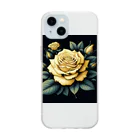 和柄屋の黄薔薇シリーズ Soft Clear Smartphone Case