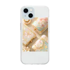 AQUAMETAVERSEの小物入れ、可愛い　なでしこ1478 Soft Clear Smartphone Case