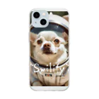 mesogiaの宇宙犬　ちわわん Soft Clear Smartphone Case