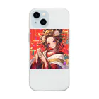 AQUAMETAVERSEの祝福の節句に舞う、紅梅の姫 Soft Clear Smartphone Case