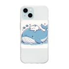 ニャーちゃんショップの眠りネコ Soft Clear Smartphone Case