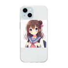 クノイチの館のもふもふでキュートな女の子 Soft Clear Smartphone Case