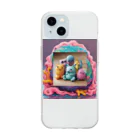 112357baのキモカワ生き物 Soft Clear Smartphone Case