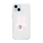 mapleのジト目うさぎ Soft Clear Smartphone Case