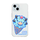 segasworksの恐竜アイスクリーム〜ザクザクアンキロサウルス〜 Soft Clear Smartphone Case