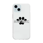 ANFANG のANFANG Dog stamp series  Soft Clear Smartphone Case