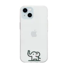 lblのゾウさん🐘 Soft Clear Smartphone Case