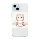 動物デザイングッズの可愛い猫ちゃん Soft Clear Smartphone Case